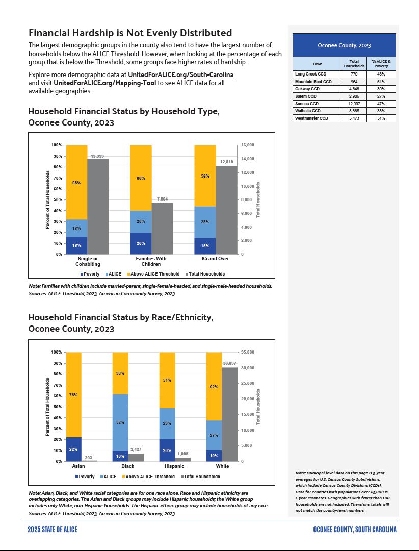 ALICE in Oconee Financial Hardships