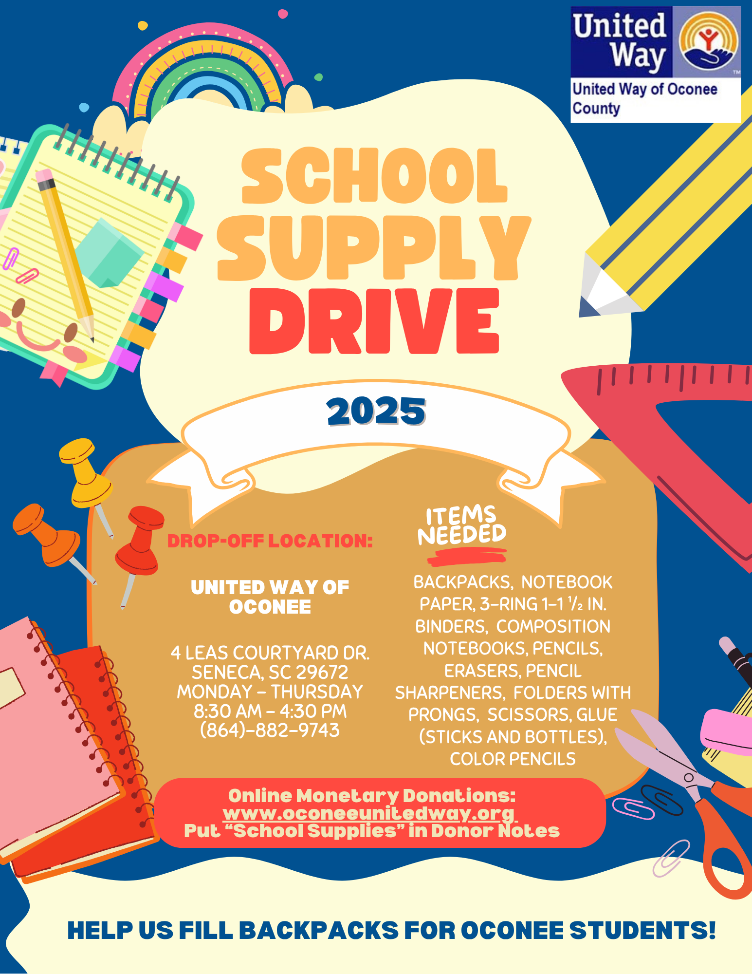 School Supply Drive Flyer