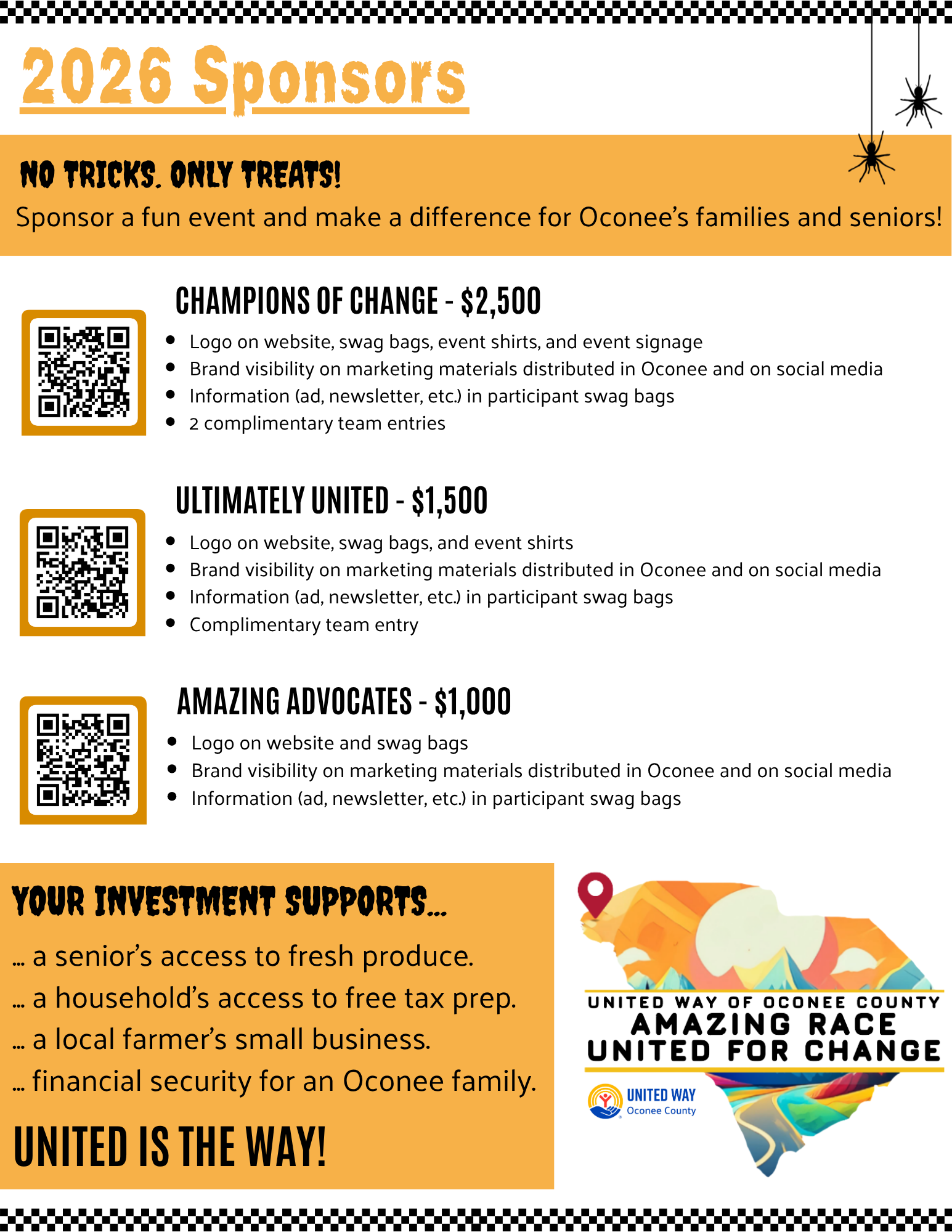 2026 Amazing Race Sponsor Flyer