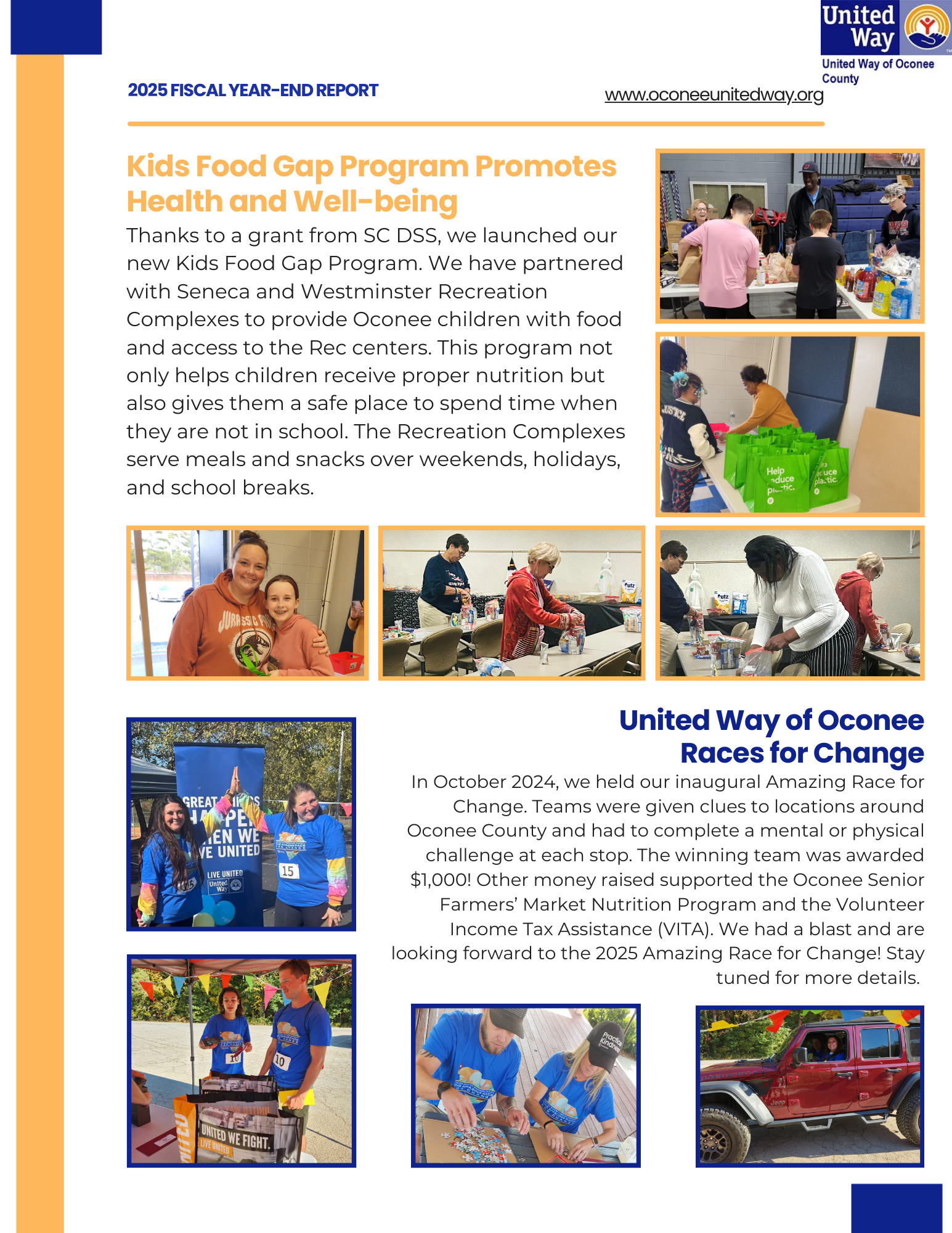 Kids Food Gap, Amazing Race for Change