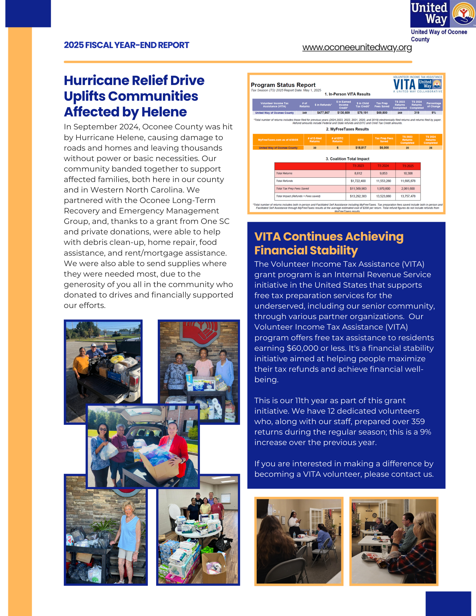 Hurricane Relief Drive, VITA