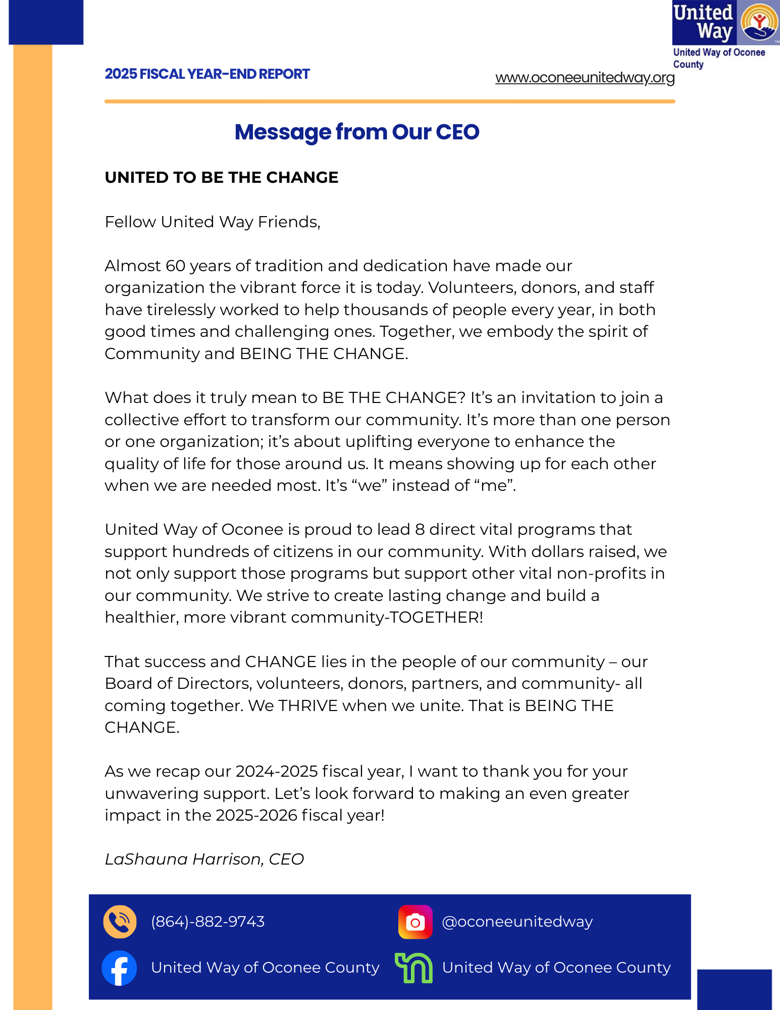 Message from Our CEO